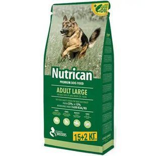 Сухой корм для взрослых собак крупных пород премиум класса Nutrican Adult Large 15+2 кг (nc507023) nc507023 фото