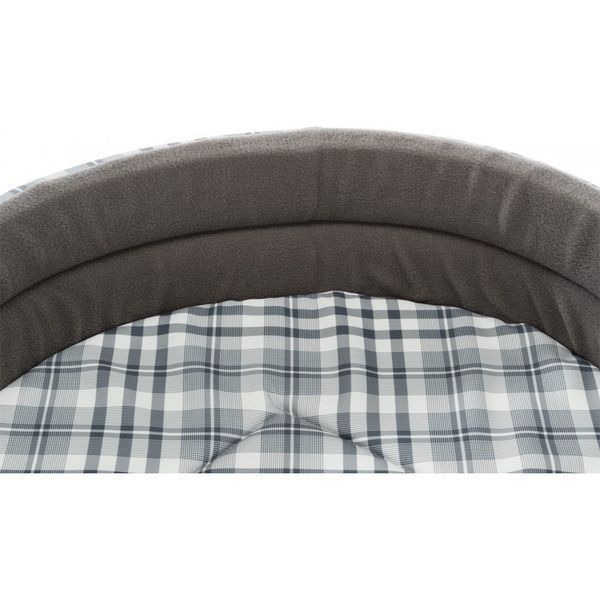 Лежак Trixie для собаки Lucky с пенопластовой подкладкой серый хлопок/флис 45х35 см 37021 фото