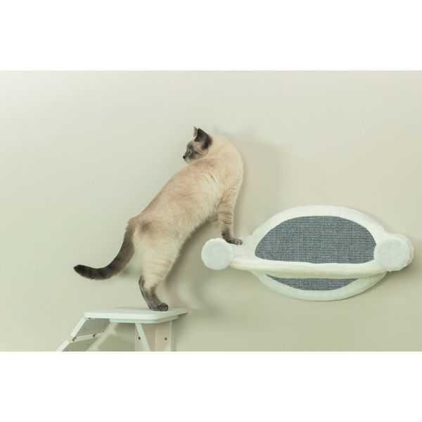Гамак Trixie настінний для котів 54 х 28 х 33 см біло-сірий 49920 фото