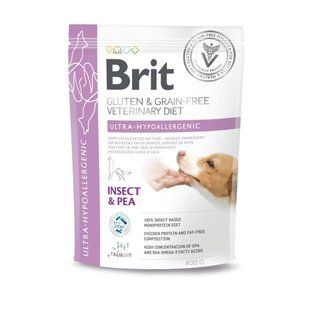 Корм сухий Brit VetDiet Dog Ultra-hypoallergenic для собак при проблемах з травленням з комахами 400 г 172241 фото