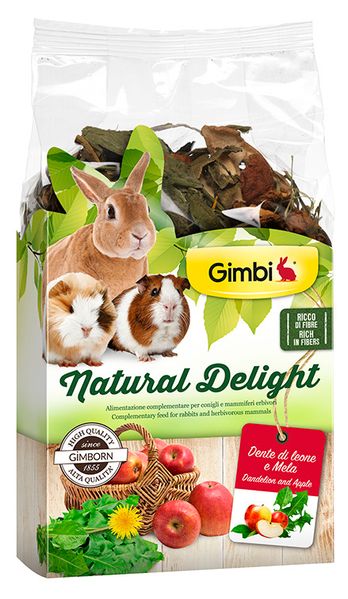 Ласощі GimBi для гризунів Natural Delight кульбаба та яблука 100г арт.02.210162 2.210162/14800 фото