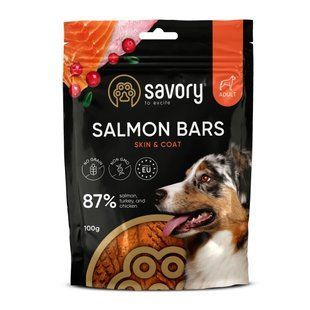 Джерки Savory Bars With Salmon батончики для собак з лососем 100 г 21106 фото