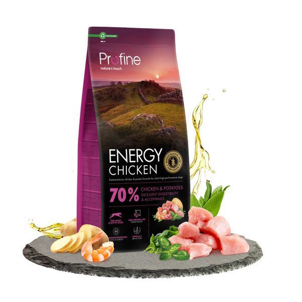Корм сухой Profine Energy Chicken and Potatoes д/активных собак курица и картофель 12 кг 173072 фото