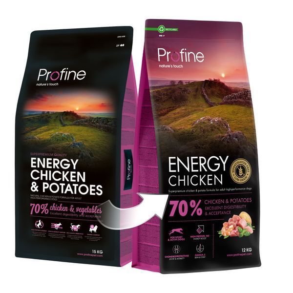 Корм сухой Profine Energy Chicken and Potatoes д/активных собак курица и картофель 12 кг 173072 фото