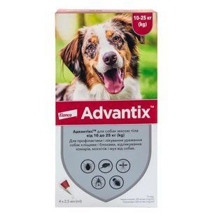 Advantix краплі інсектоакарицидні для собак 10-25 кг (1 піпетка) 10523 фото