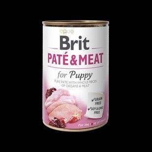 Корм вологий Brit Care Pate and Meat для цуценят з куркою та індичкою 400 г 100862/100079/0335 фото