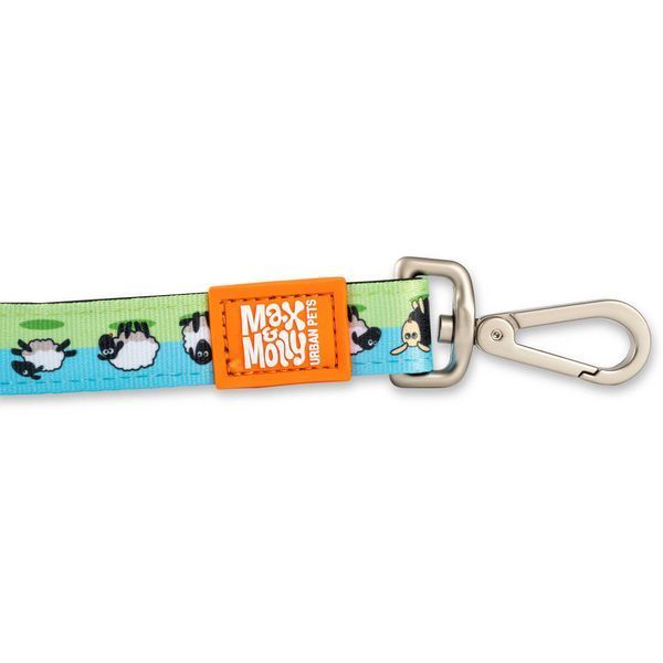 Max&Molly (Макс енд Моллі) Short Leash - Повідець короткий для собак Black Sheep з принтом Чорна овечка, M 189007 фото