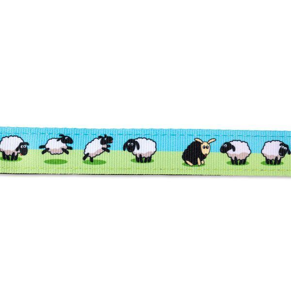 Max&Molly (Макс енд Моллі) Short Leash - Повідець короткий для собак Black Sheep з принтом Чорна овечка, M 189007 фото