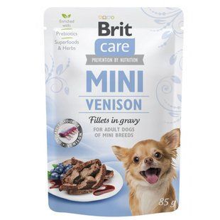 Корм вологий Brit Care Mini для дорослих собак мініатюрних порід філе з дичиною в соусі 85 г 100915/100220/4456 фото