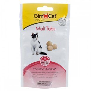 Вітаміни GimCat Every Day Malt Tabs для котів таблетки для виведення шерсті 40 г G-427034/427065 фото