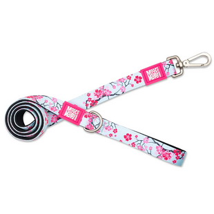 Max&Molly (Макс енд Моллі) Short Leash - Повідець короткий для собак Cherry Bloom з принтом Вишневе цвітіння, M 197007 фото