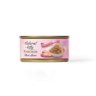 Влажный полнорационный корм для кошек Natural Kitty Meat Lover chiken in gravy с куриным филе в соусе, 70 г NKT240306 фото