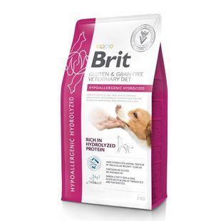 Корм сухий Brit VetDiet Dog Hypoallergenic Hydrolyzed для собак із харчовою алергією з гідролізованим білком 2 кг 173218 фото