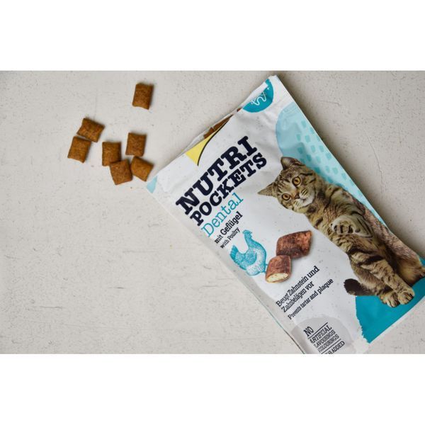 Витаминные лакомства GimCat Nutri Pockets Dental для котов для зубов 60 г G-418285/419336/419244 фото