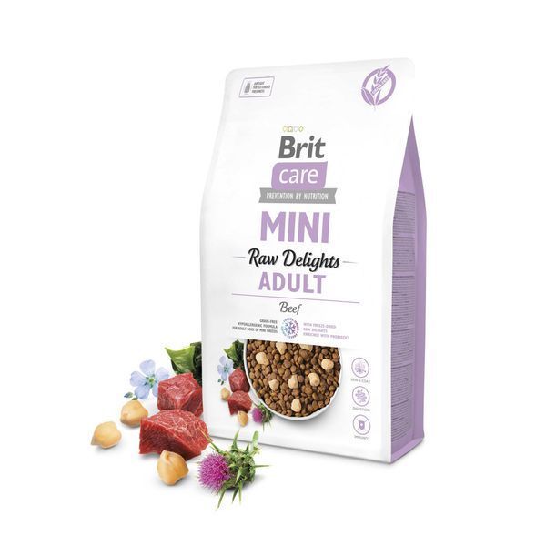 Корм сухой Brit Care Mini Raw Delights Beef д/собак малых пород говядина 2 кг 173213 фото